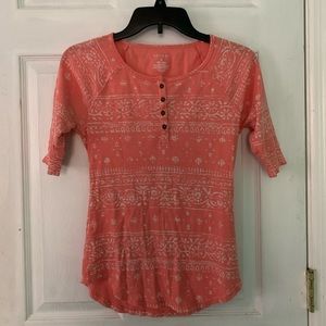 Coral Sonoma Henley - S